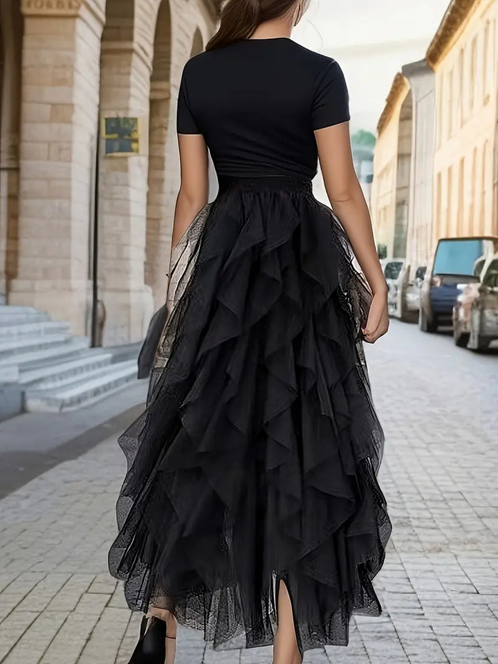 Cecilia | Stilvoller Mesh-Layered Tutu-Rock