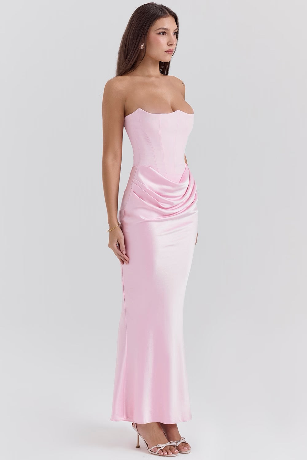 Kalea | Elegantes Retro-Einfarbiges Trägerloses Partykleid