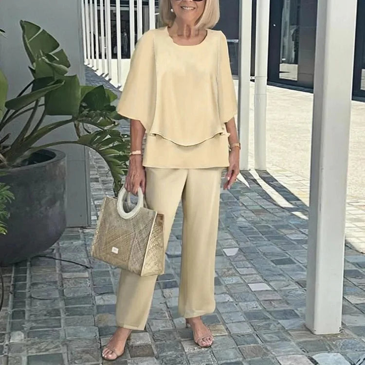 Imani | Trendiges zweiteiliges Set aus Oberteil und Hose