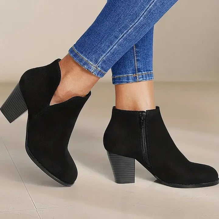 Veronika | Damenstiefel mit dickem Absatz