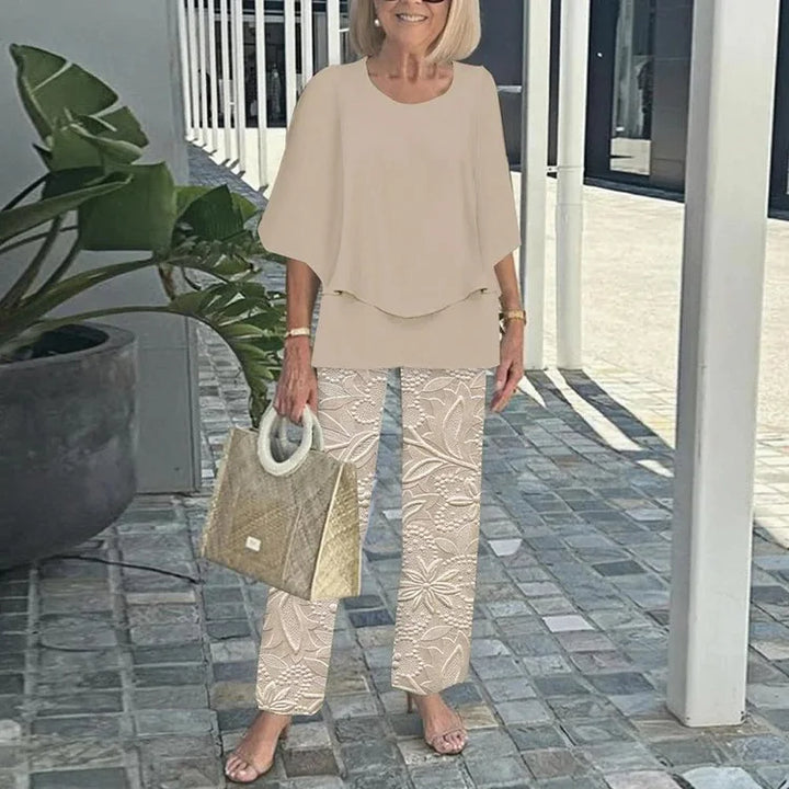 Imani | Trendiges zweiteiliges Set aus Oberteil und Hose