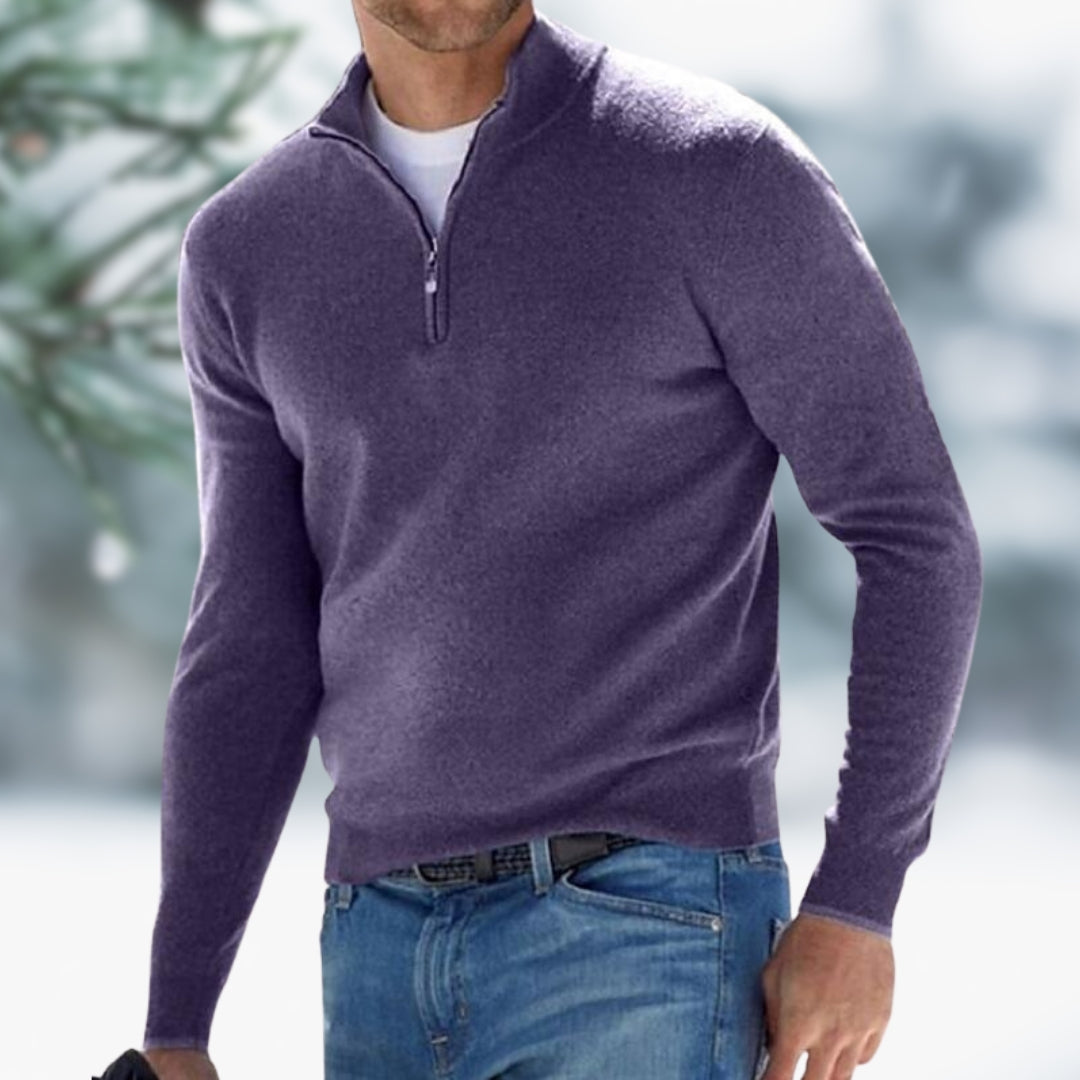 Dash | Feinstrickpullover für Herren mit Viertelreißverschluss