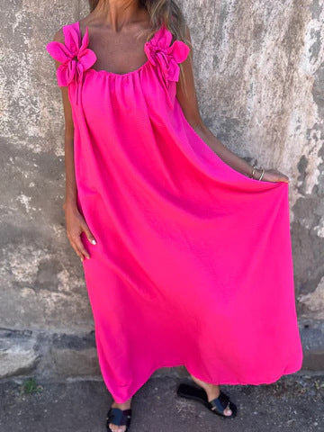 Rowyn | Blumenkleid mit U-förmigem Ausschnitt