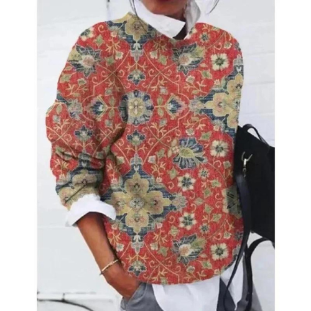 Bretta | Damen Blumen Lässiger Pullover
