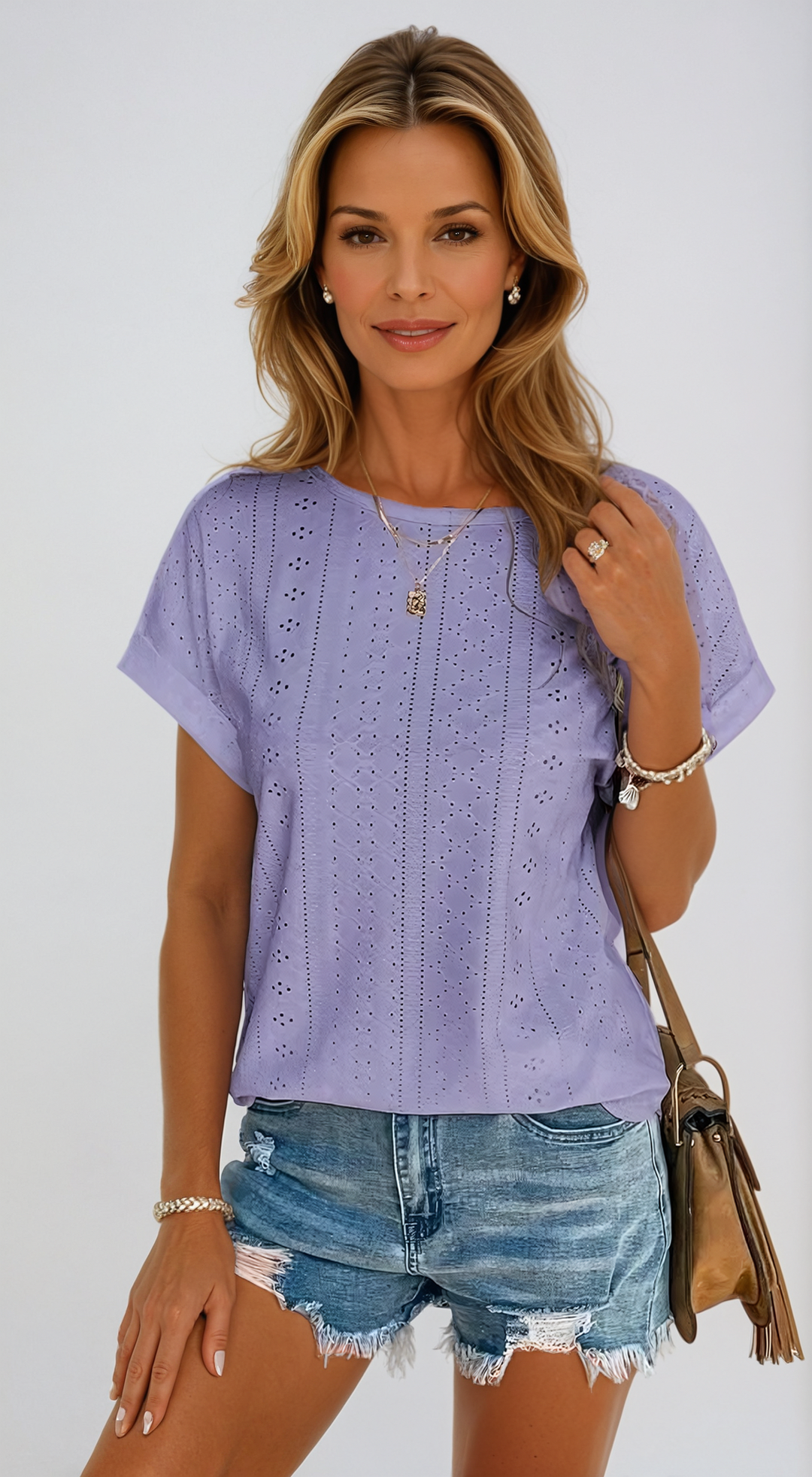 Joelle | Lässiges Lochmuster-Top