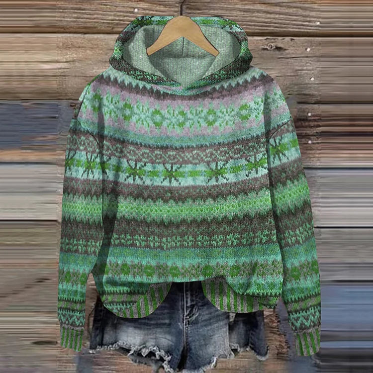Brigitte | ETHNISCHER KAPUZENPULLOVER