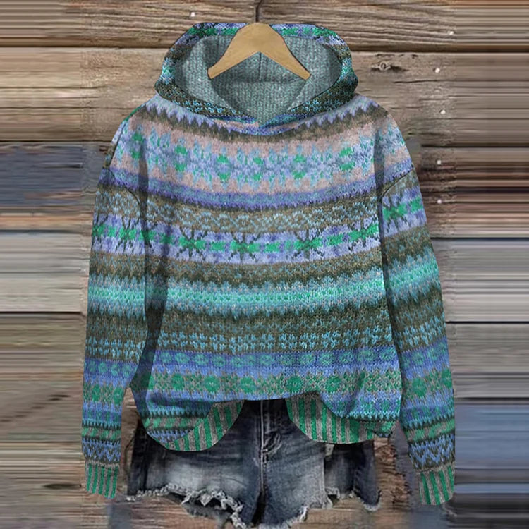 Brigitte | ETHNISCHER KAPUZENPULLOVER