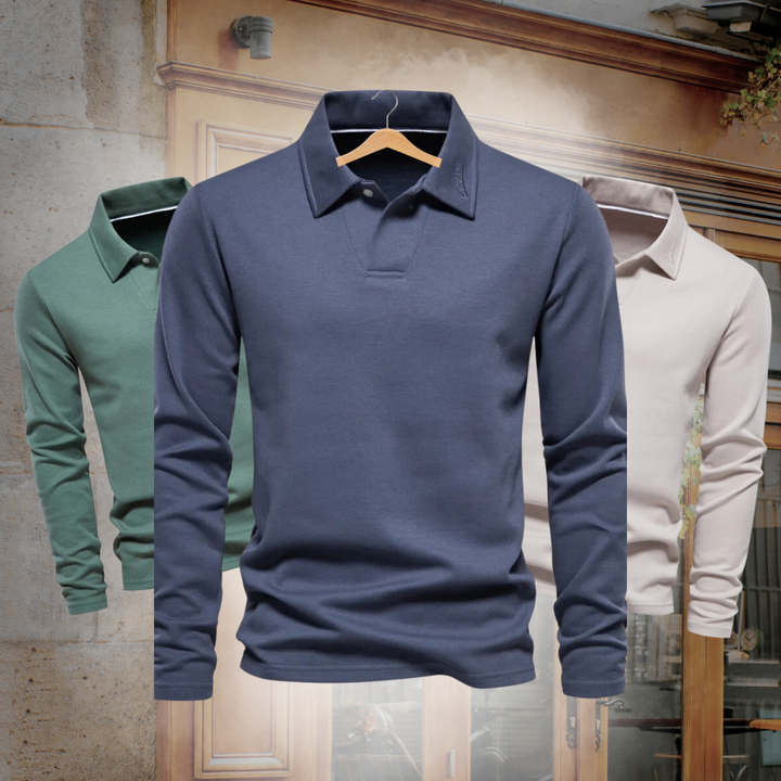 Gary | Langärmliges Poloshirt