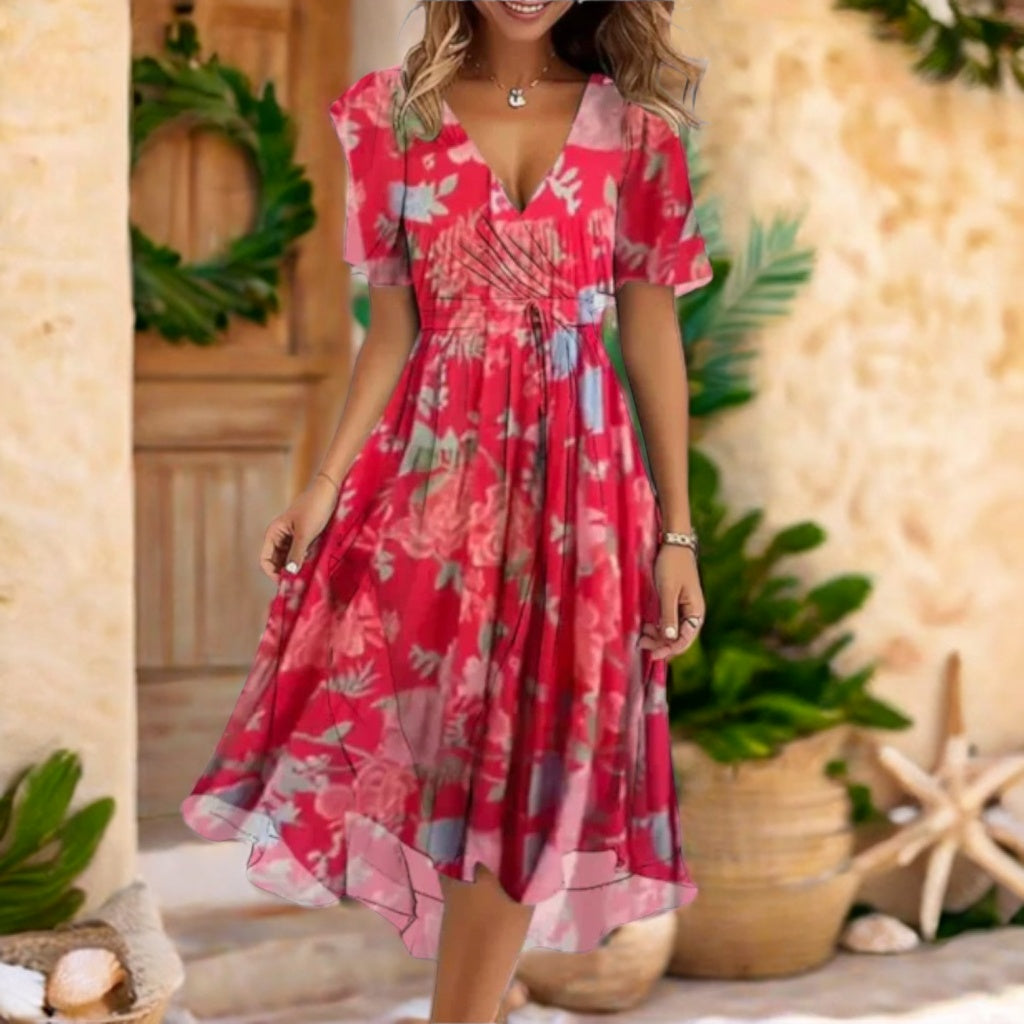 Laiya | Lässiges V-Ausschnitt-Kleid