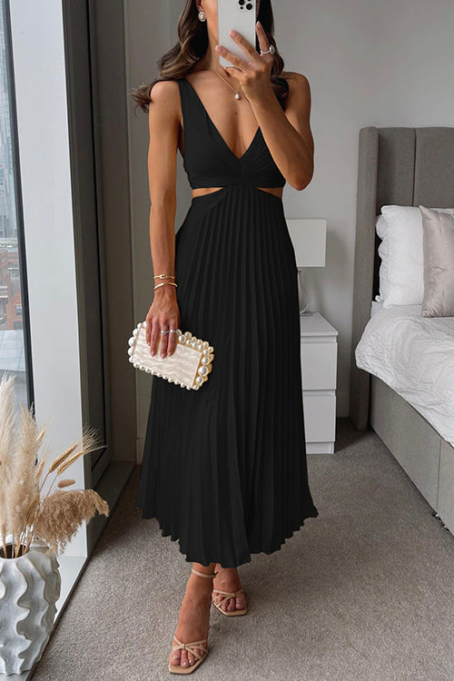 Escher | Elegantes Plissiertes Maxikleid