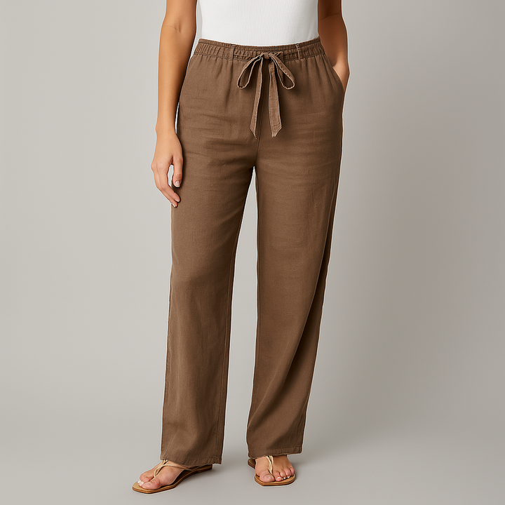 Cosima | Elegante Hose mit Bindegürtel