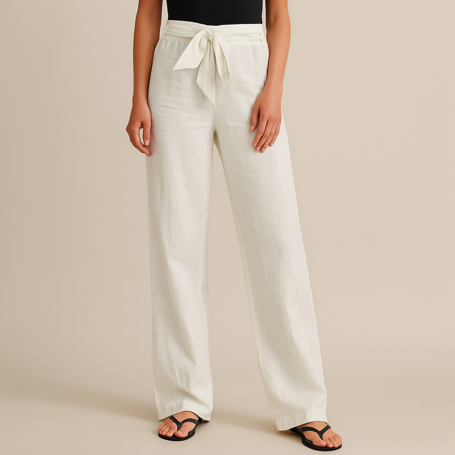 Cosima | Elegante Hose mit Bindegürtel