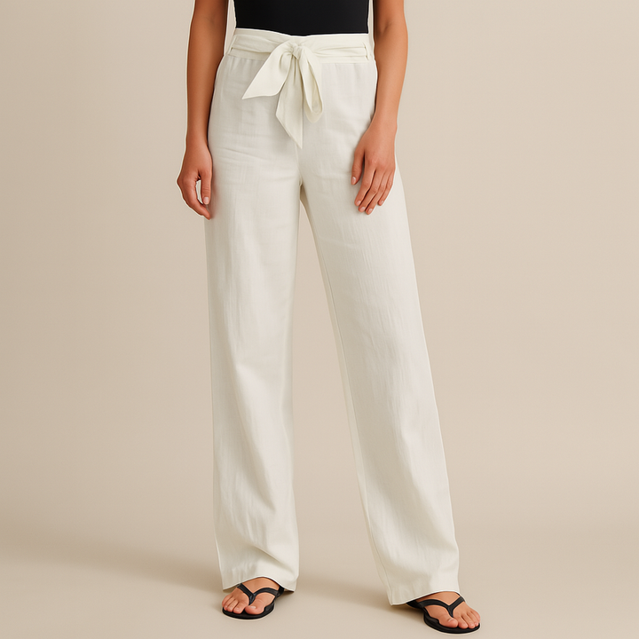 Cosima | Elegante Hose mit Bindegürtel