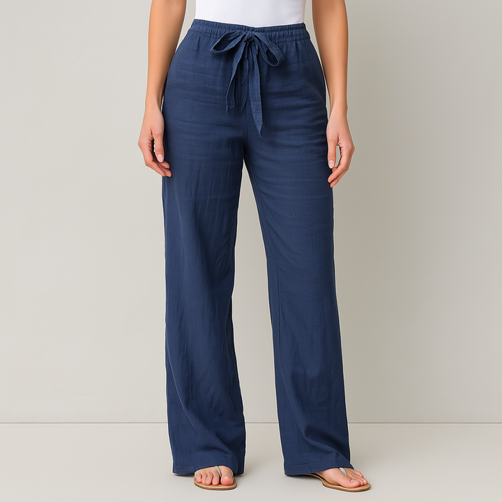 Cosima | Elegante Hose mit Bindegürtel