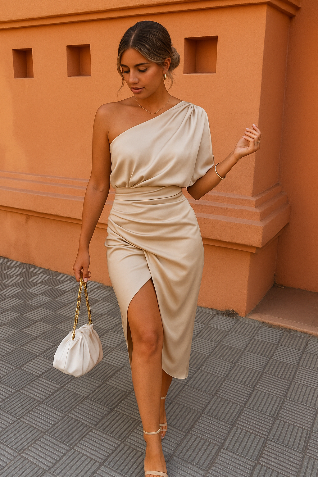 Cameron | Elegantes asymmetrisches Damenkleid