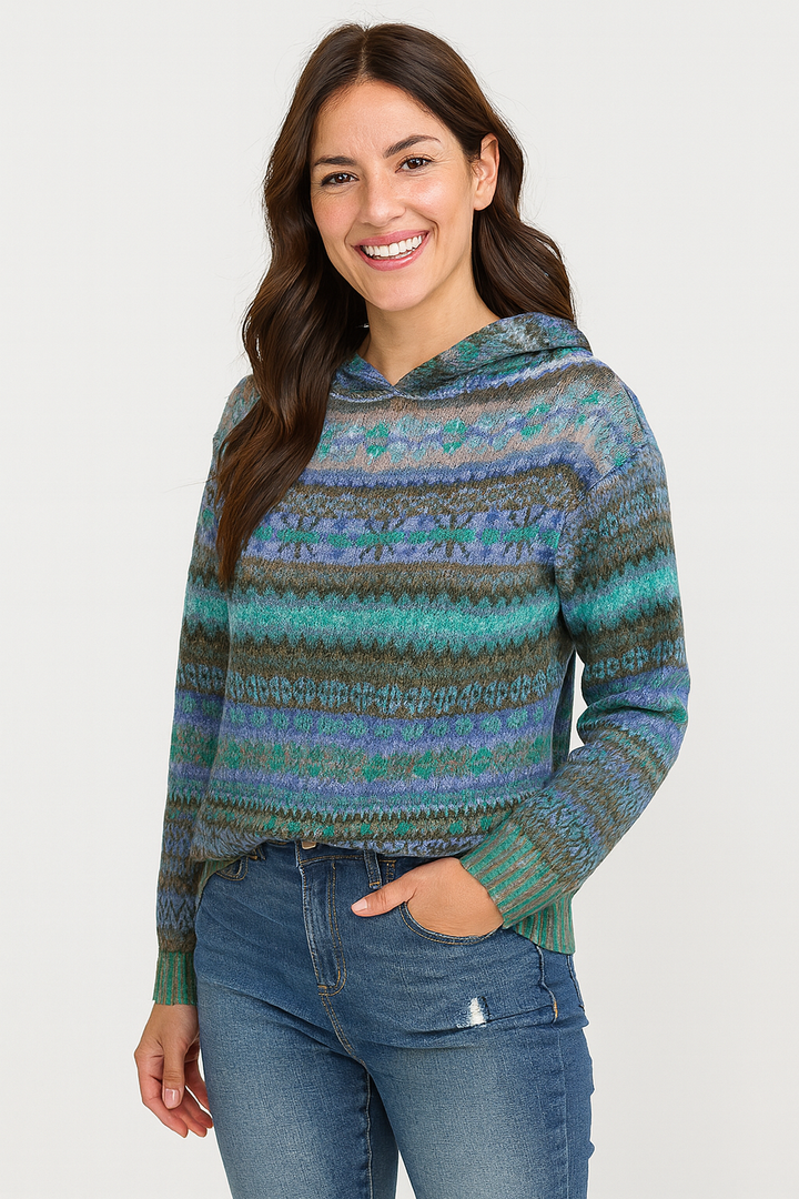Daphne | Lässiger Gemütlicher Pullover mit Ethno-Muster