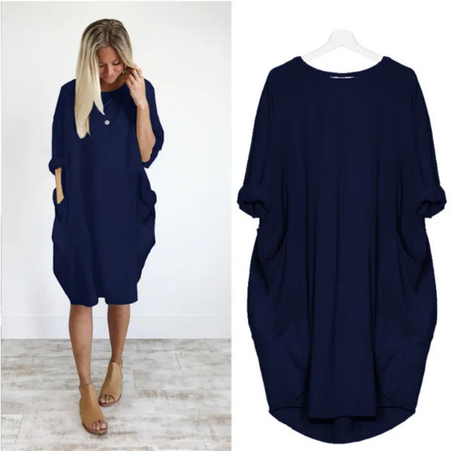 Eloisy | Bequemes Bauchbedeckendes Kleid
