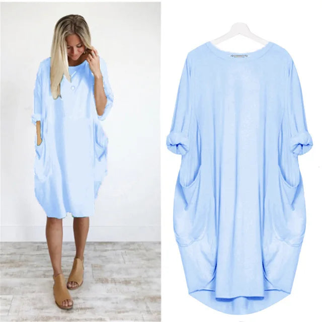 Eloisy | Bequemes Bauchbedeckendes Kleid