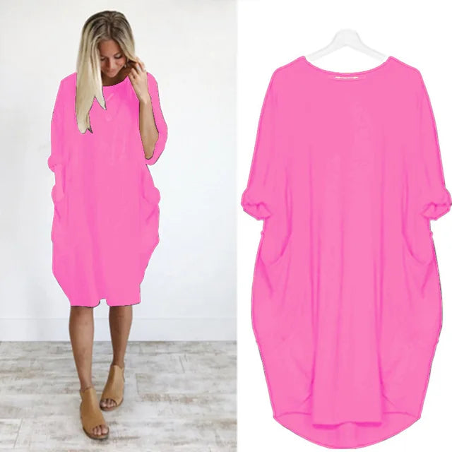 Eloisy | Bequemes Bauchbedeckendes Kleid