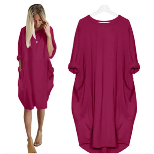 Eloisy | Bequemes Bauchbedeckendes Kleid