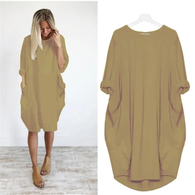 Eloisy | Bequemes Bauchbedeckendes Kleid