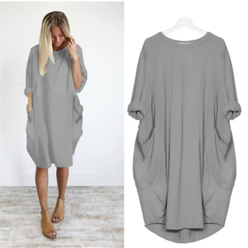 Eloisy | Bequemes Bauchbedeckendes Kleid