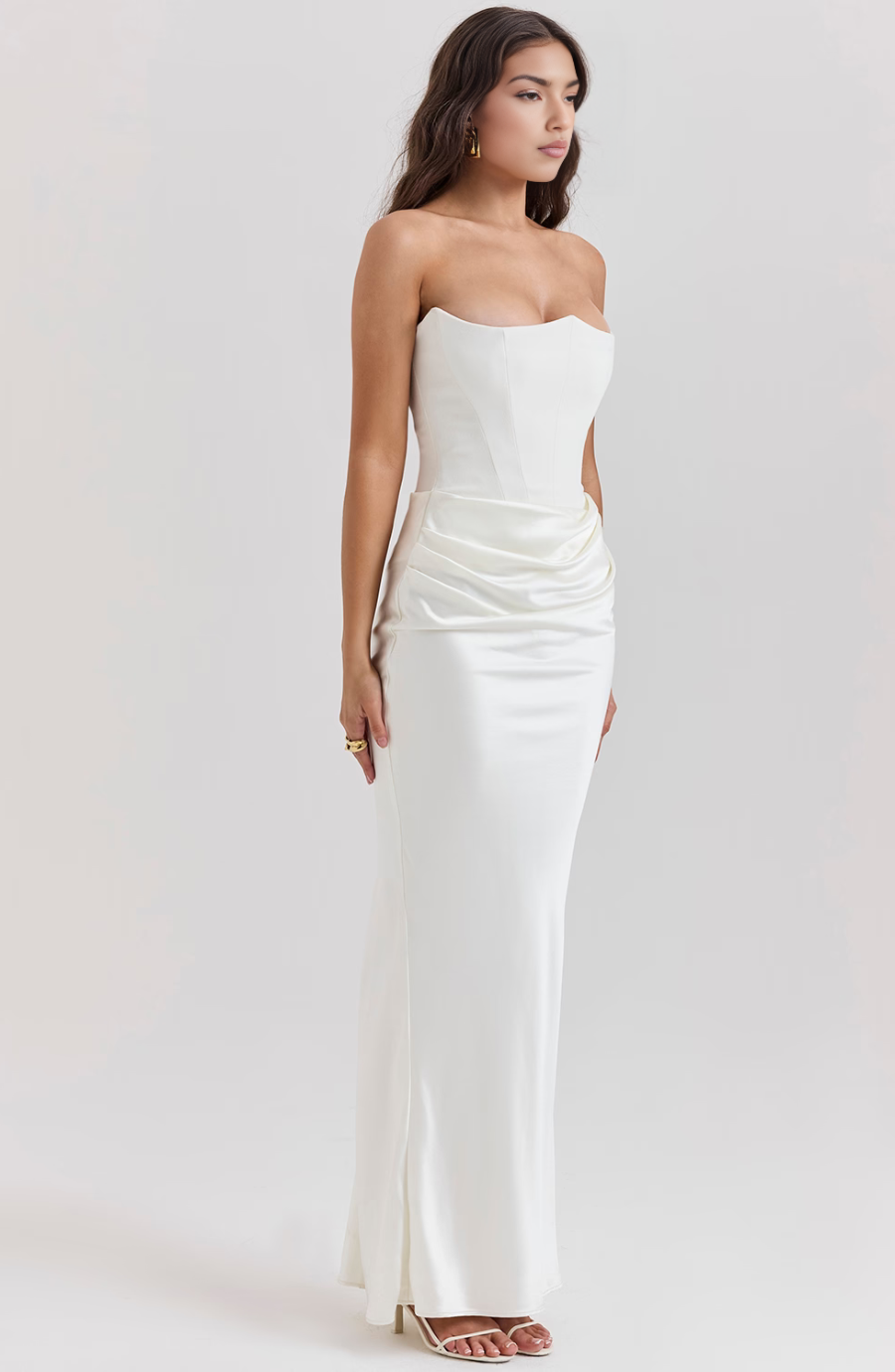 Kalea | Elegantes Retro-Einfarbiges Trägerloses Partykleid