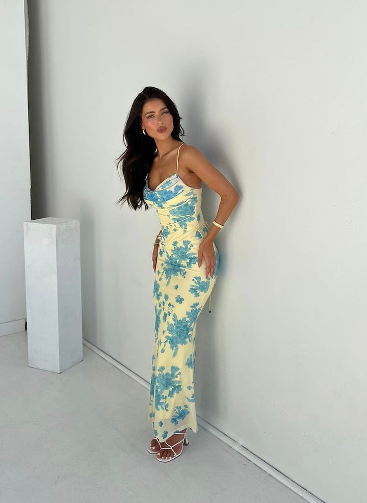 Ashing | Elegantes Ärmelloses Blumenkleid