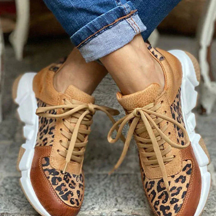 Riley | Modische Bequeme Sneakers mit Leopardenmuster