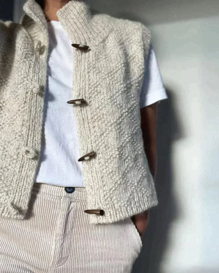 Doris | Eleganter Cardigan Ohne Ärmel