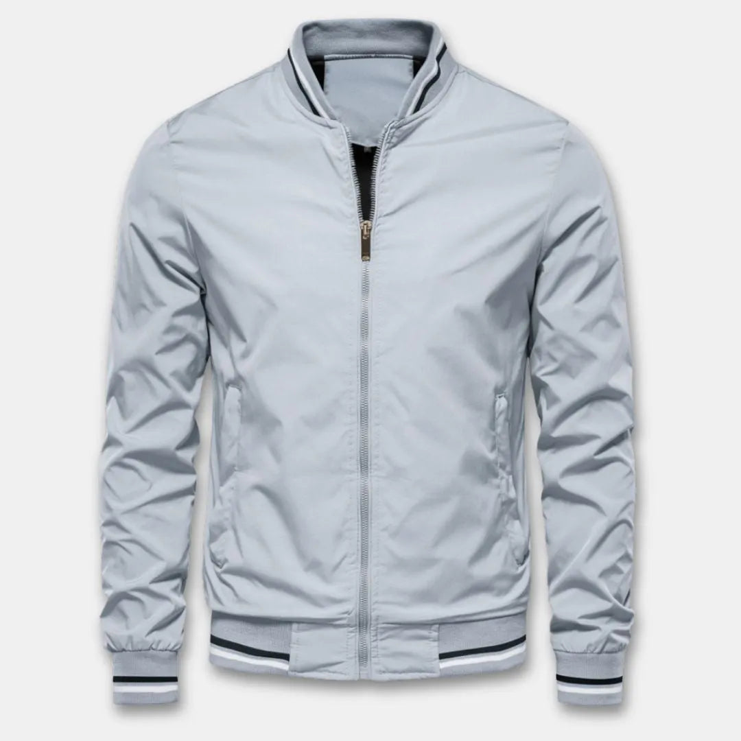 Damian | College-Style Bomberjacke mit durchgehendem Reißverschluss