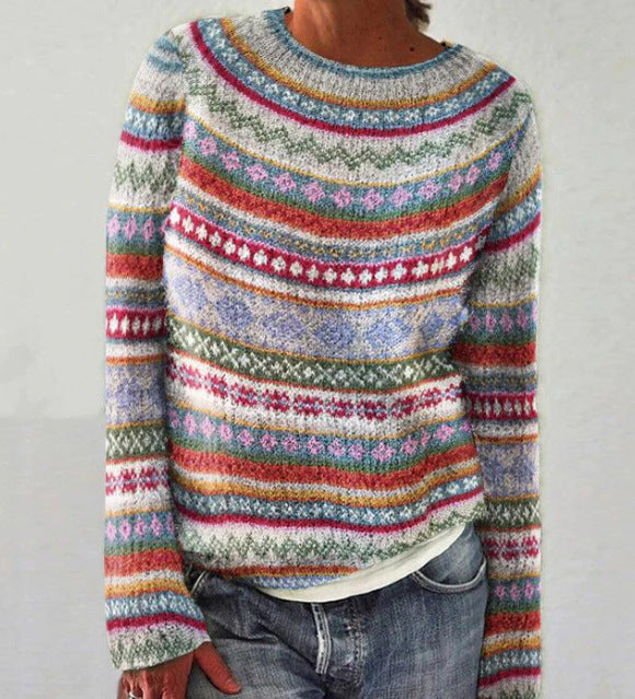 Retro Damen Strickpullover