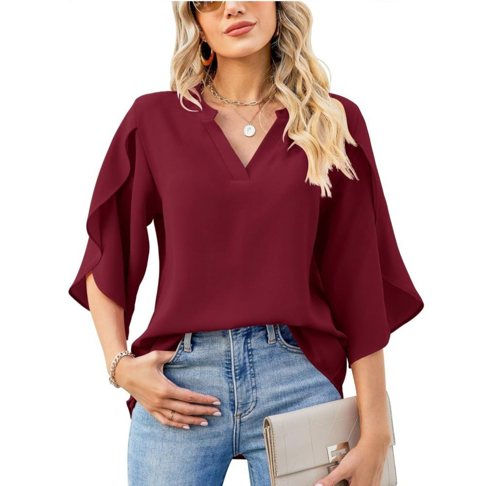 Lanie | Elegantes V-Ausschnitt-Top