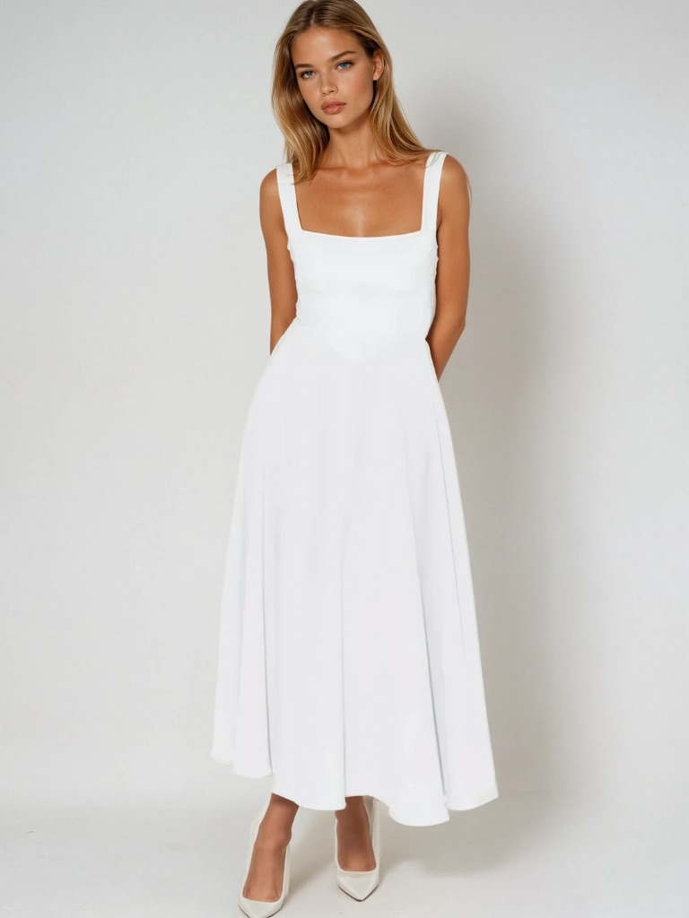Tanya | Klassisches Midi-Kleid