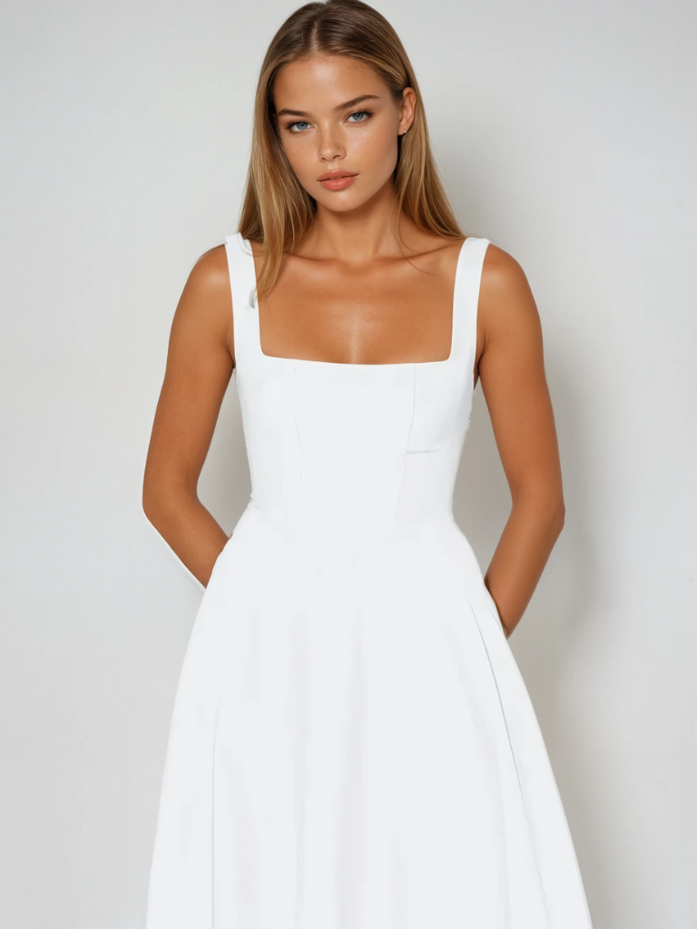 Tanya | Klassisches Midi-Kleid