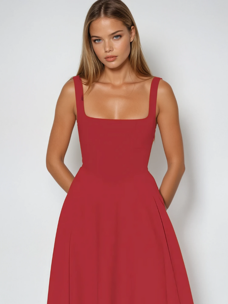 Tanya | Klassisches Midi-Kleid