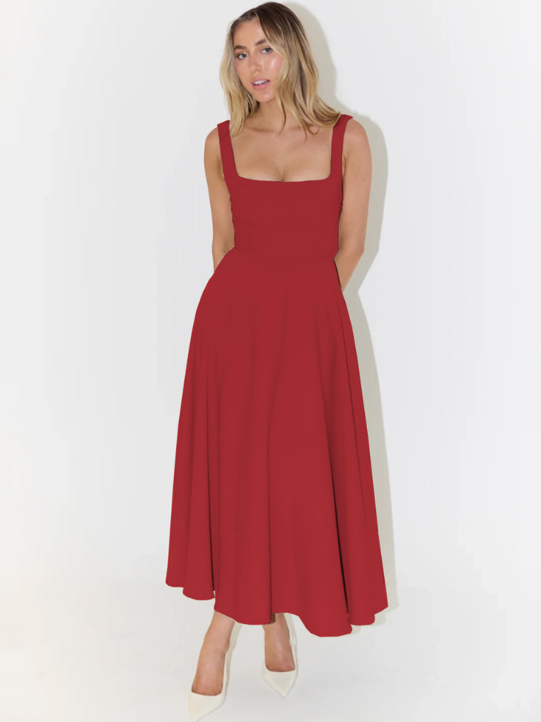 Scarlet | Elegantes Maxikleid in A-Linie