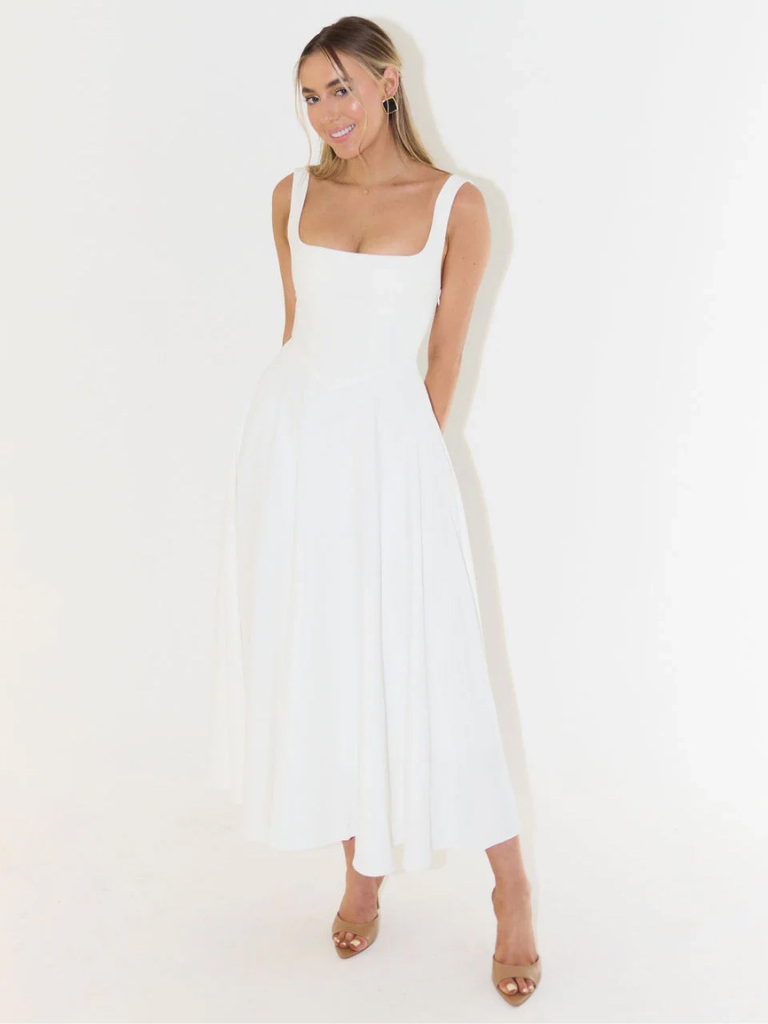 Tanya | Klassisches Midi-Kleid