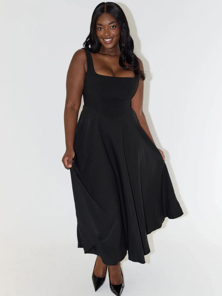 Tanya | Klassisches Midi-Kleid