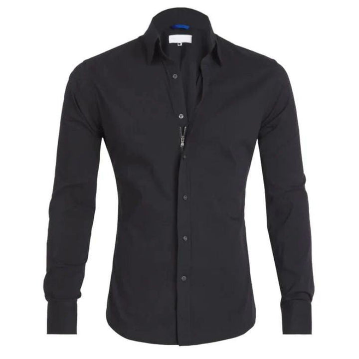 Ronan | Knitterfreies Shirt mit Reißverschluss