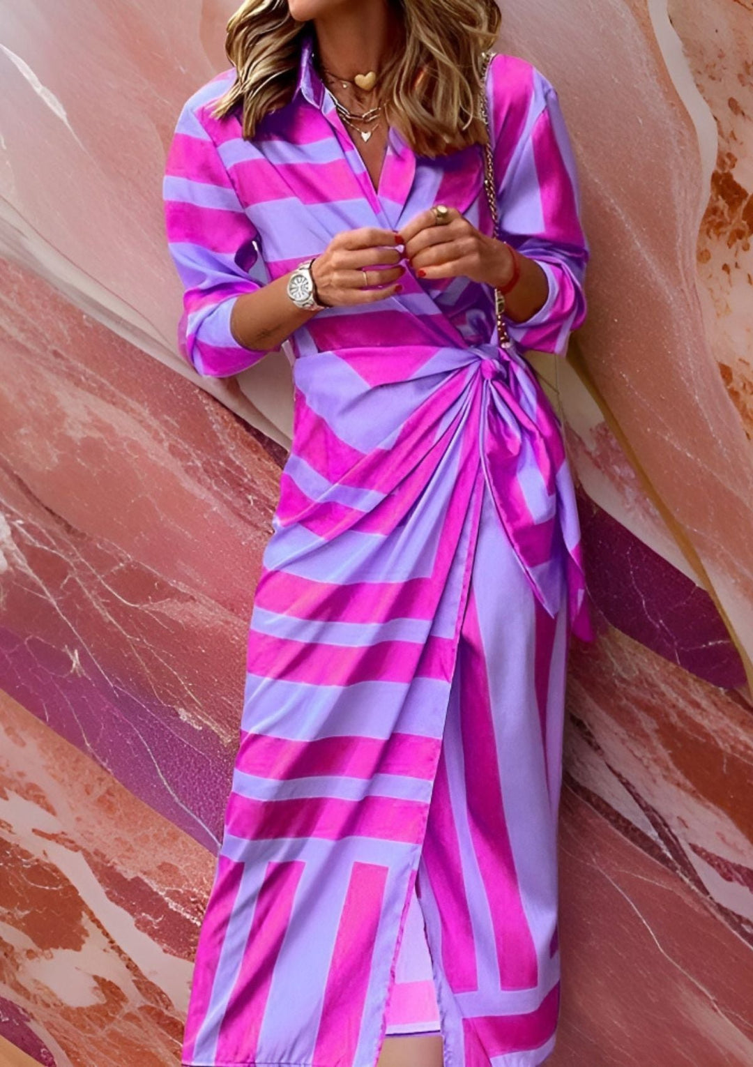Lianaz | Wickelkleid mit Druck