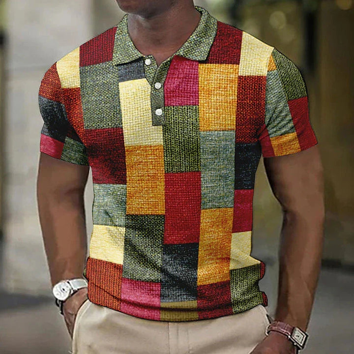 Dave | Stilvolles mehrfarbiges Poloshirt
