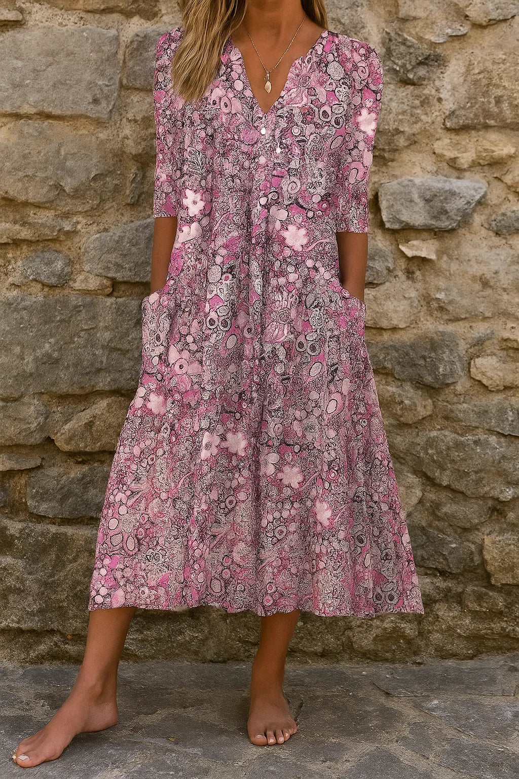 Rosa | Elegantes Freizeitkleid