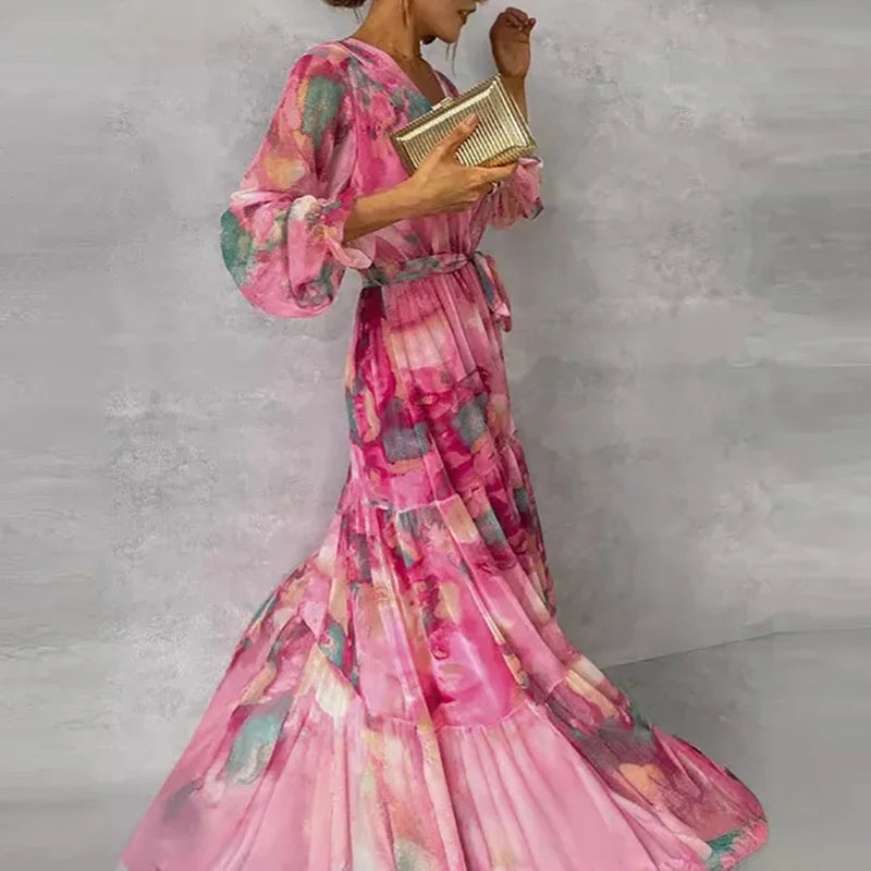 Gracia | Elegantes Florales Handgemachtes Kleid