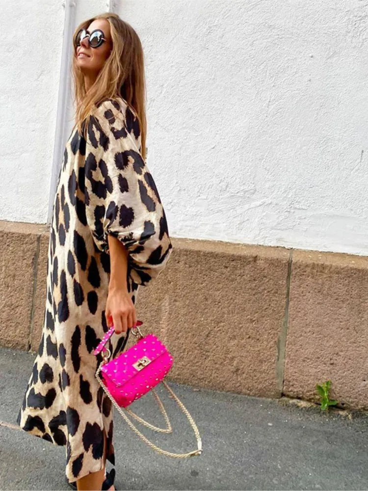 Skyler | Kleid mit Leopardenmuster