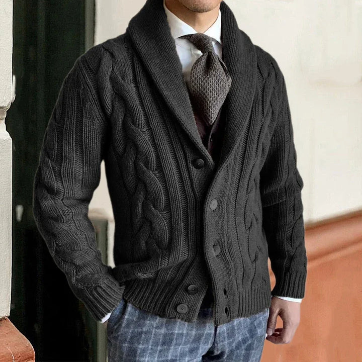 Falco | Gestrickte Herren-Strickjackejacke