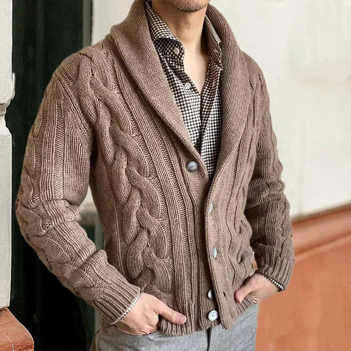 Falco | Gestrickte Herren-Strickjackejacke