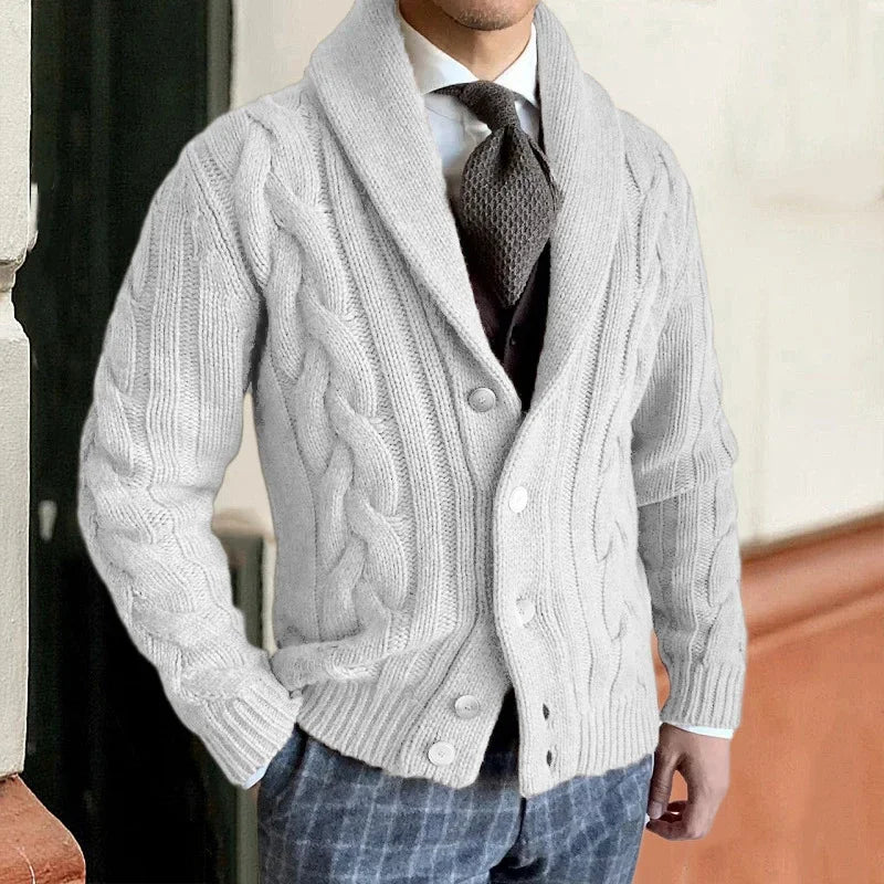 Falco | Gestrickte Herren-Strickjackejacke