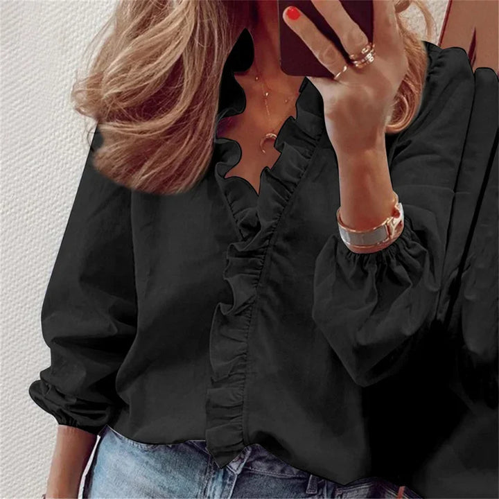 Alia | Feminine Bluse mit verspielten Rüschen