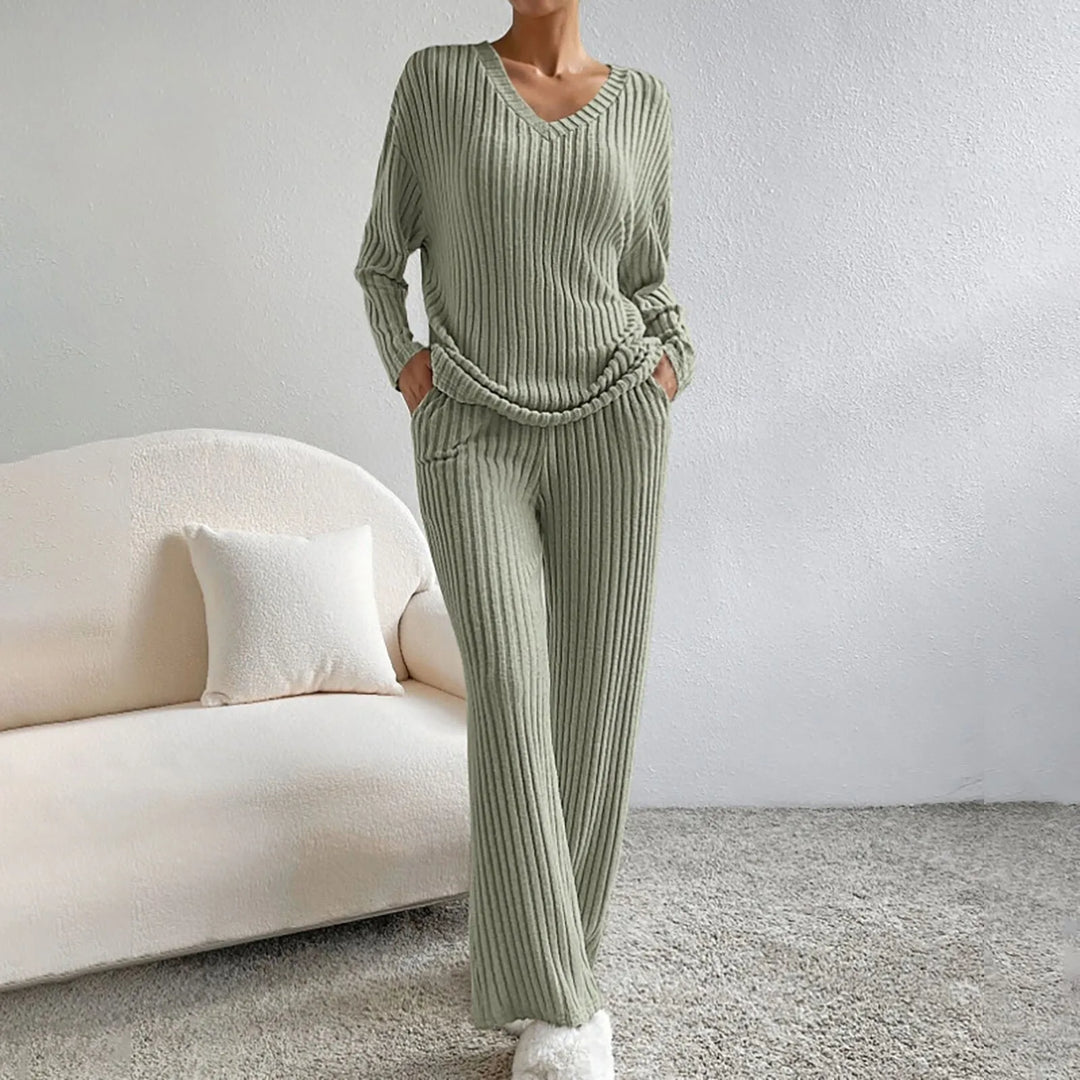 Aloysia | Geripptes Zweiteiliges Set